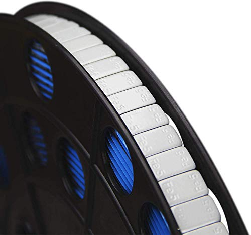 HASKYY 6KG Auswuchtgewichte Klebegewichte Stahlgewichte Rolle 1200x5g Silber Kleberiegel mit Abrisskante für Alufelgen & Stahlfelgen - Kunststoffbeschichtet FE-Klebegewichte