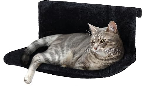 Petlicity Warm and Cosy Pet Cat and Dog Radiator Bed (Black)