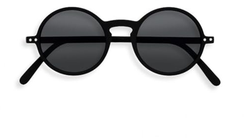 IZIPIZI Shape G Unisex Sonnenbrille aus Kunststoff in der Farbe Black-Soft Grey Lenses 100% UV-Schutz, Maße: 14,3cm x 13,6cm x 5cm, SLMSGC01_00