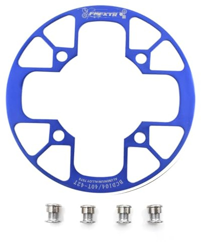 UPANBIKE Montain Bike Chainring Guard 104 BCD Aluminum Alloy Chain Ring Protector Cover for 32~34T 36~38T 40~42T Chainring Sprockets (32T-34T, Blue)