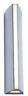 LED Außenwandleuchte Leo, längliche Wandlampe aus Chrom, moderne Außenleuchte mit Up & Down Lichteffekt,14 Watt, 3000 Kelvin, 870 Lumen, wettfeste Außenlampe …