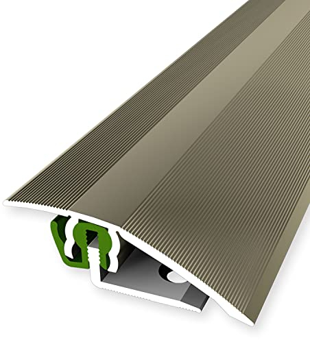 PROVISTON | Übergangsprofil | Parkettprofil | Breite: 51 mm | Höhenausgleich: 3-23 mm | Länge: 900 mm | Aluminiumprofil | Sand | 1 Stück