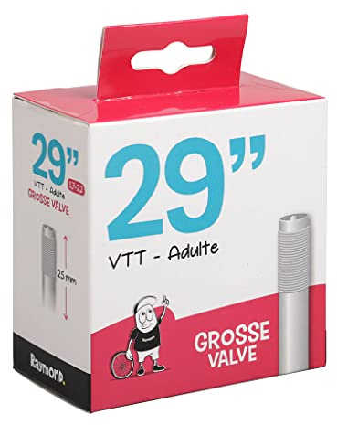 Raymond - Chambres à air pour vélo - Chambre à air 29 pouces (VTT adulte) - Chambre à air 29 x 1,90 cm - Grande valve - Taille de la chambre à air 29 x 1,7-2,2