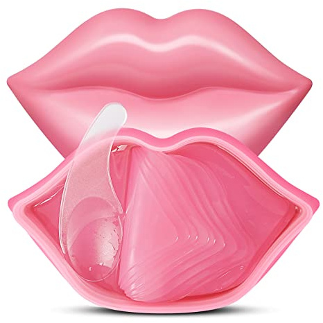 20pcs Moisturizing Lip Mask, Sleep Mask Reduces Lip Lines, Restores Moisture, Nourishes Lip Skin, Plumping Lips Mask (Pink)