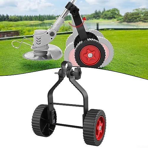 Roues de support pour débroussailleuse, 1 pièce universelle pour coupe-herbe, réglable, kit de roues en métal
