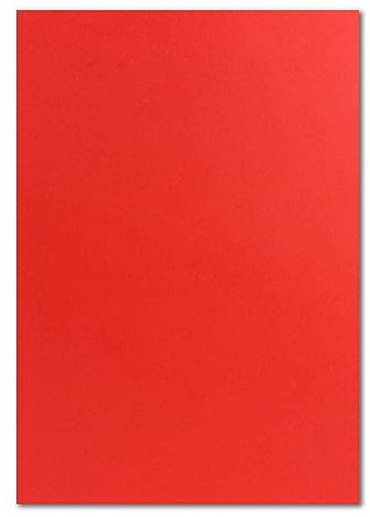 25 DIN A4 pappersark planoark – röd – 240 g/m² – 21 x 29,7 cm – pysselark lerpapper fotokartong pysselpapper tonkartong – färger glad