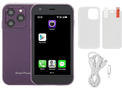 SOYES XS15 3G Smartphone, 2 GB 16 GB Dual SIM Handy, Schlankes Smart Backup Telefon für Android, 1000 MAh (Lila)