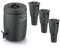 Juego de cubos de abono para compost, recipiente para la producción de fertilizante con grifo, 25 L, color negro antracita y 3 compostadores para jardín subterráneo, 11 L, plástico, altura de 53 cm,