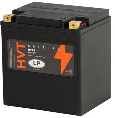 HVT-Motorradbatterie LANDPORT Batterie 12V 30Ah HVT-2 SLA kompatibel für BMW R 100 GS CS Sport Paris Dakar, R60, R80, R90, HD Road King Classic, Street Glide Special, Moto Guzzi V50 MH HVT-2