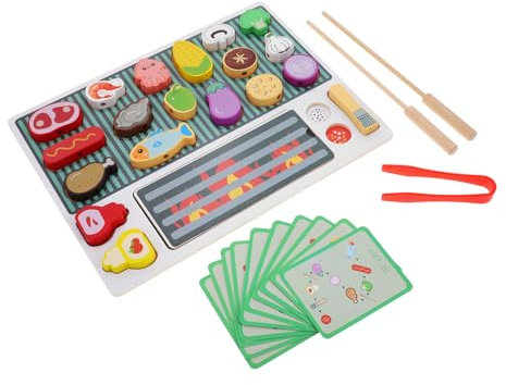 VICASKY 1 Satz Simulations-Grillspielzeug für Kindergrill BBQ Grill Zubehör küche Grill Rollenspiel Holzgrill für Holzspielzeug