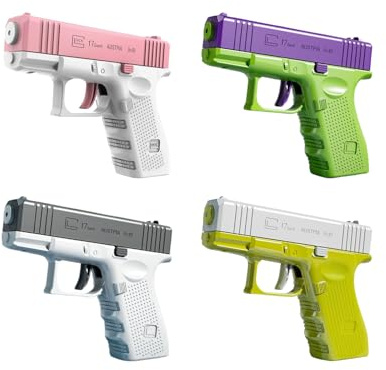 SSKHE 4 Pack Water Pistols, Manual Squirt Toys for Kids, Perfect Summer Pool, Beach, Outdoor Water Fighting Games, Set for Boys & Girls, for Summer Party Christmas