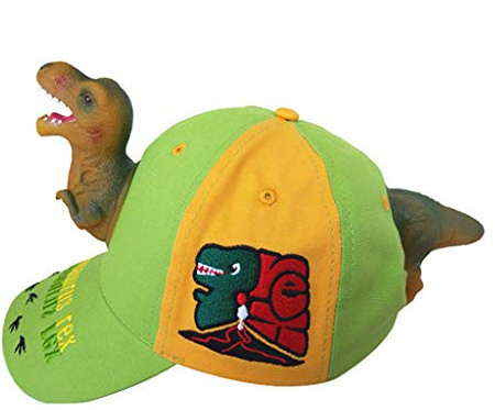 Adultes Enfants Cartoon Fierce Dinosaure Baseball Casquette Drôle Large Bord Pour Camionneurs Chapeaux Pour Hommes Plat Bill, Vert clair, B