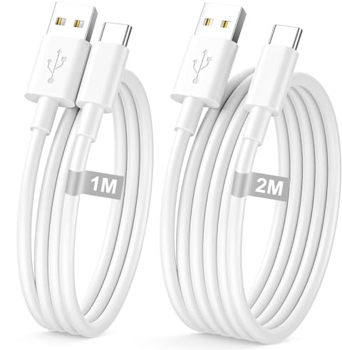 Carplay Cable USB C Carga Rapida 1M+2M/2Pack, Cable USB C a USB A cable Usb Tipo C Carga Rapida cable Cargador Tipo C Cabo Usb c Fast Charging para iPhone 17 Pro Max Air/16/15 Plus Pro Max,Samsung S25
