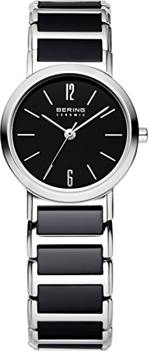 BERING Damen Uhr Quarz Movement - Ceramic Collection mit Edelstahl/Keramik und Saphirglas 30226-742 Armbandsuhren