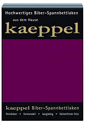Kaeppel Biber Bettlaken Betttuch 140-160 x 200 cm Spannbettlaken 14 Farben Uni, Farbe:Bordeaux