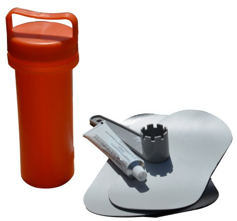 BRIS Inflatable Boat Repair Kit, 3 X PVC Patch, 1 X 30g Glue and 1 X Valve Wrench