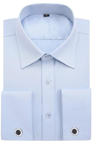Alimens & Gentle Men's Button Down Regular Fit Long Sleeve Plaid Flannel Casual Shirts, Blue/Black Plaid, XL Tall