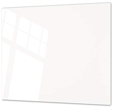 Kochplattenabdeckung Stove Cover und Schneideplatten SINGLE mit 60 x 52 cm und DOUBLE - zwei Bretter mit 30 x 52 cm D17 Schwarz-Weiß-Serie: White
