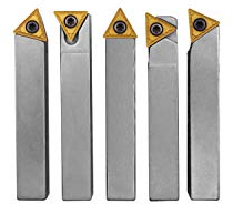 PAULIMOT Drehmeißel-Set mit Wendeplatten, vernickelt, 8 mm, 5-teilig