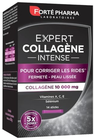 Forté Pharma - Experto Colágeno Intenso | Suplemento Dietético de Colágeno - Firmeza de la Piel | 14 sticks