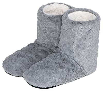 IBLUELOVER Pantoufles Hiver en Peluche Thermique Chaussons de Maison Bureau Chambre Voyage Confortable Chaussures Bottes Femmes Hommes Antidérapage Mules Intérieur Doux Slippers Chaussettes de Sol