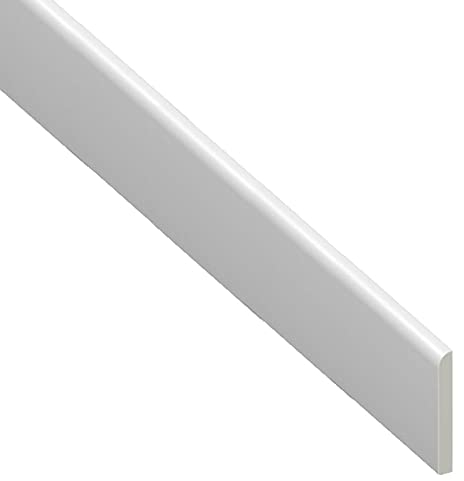 UPVC Plastic Trim 95mm x 2m - White Architrave Skirting Board and Window Finishing Trim