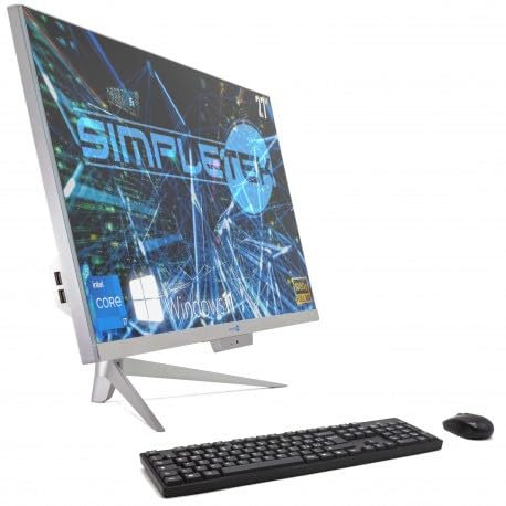 SIMPLETEK - PC All in One RGB Core i7 Windows 11 Pro 27 Full HD RAM 16 GB SSD 2 TB | Webcam Integrata, WiFi5, Bluetooth | Computer Fisso Desktop Tutto in Uno
