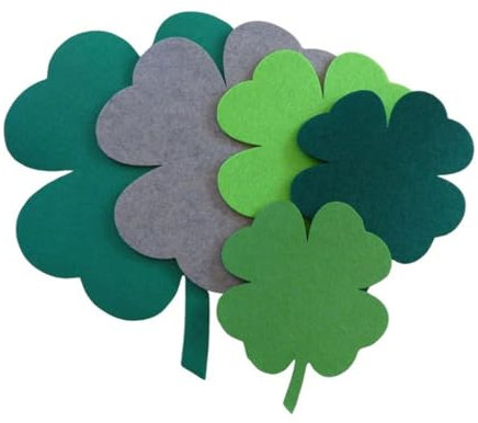 Filz Untersetzer Kleeblatt, Tischset, verschiedene Größen und Farben