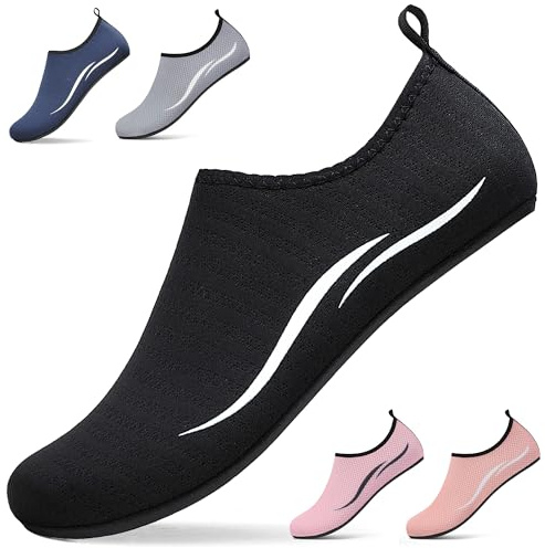 gitzing Water Beach Swim Shoes Women Sea Shoes Men Breathable Aqua Lightweight Barefoot for Surfing Running Driving Pool Yoga