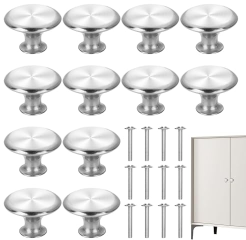 Eophmi Cabinet Knobs,12PCS Cupboard Door Knobs,Kitchen Door Knob for Cupboard, Wardrobe & Kitchen Drawers (Rust-Proof, Easy Fit Modern Design)