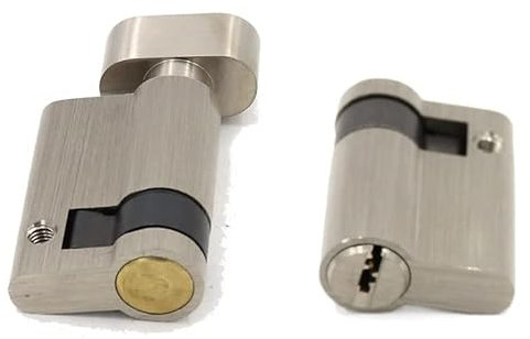 IXMLDAXD Cerradura de Puerta, Cilindro de Cerradura Medio excéntrico con núcleo, con Perilla, for Cerradura de Canal, Cerradura de Cilindro de Puerta a Prueba de Fuego