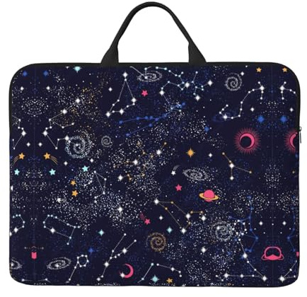 Star Constellation Map Print Laptop Sleeve Case14in Computer Cases for Pad Tablet, Briefcase Bag