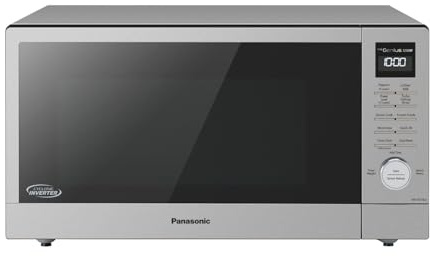 Panasonic NN-SD78LS 1.6 cu.ft Cyclonic Inverter Countertop Microwave Oven 1250Watt Power with Genius Sensor Cooking, cft, 19.44D x 21.88W x 11.94H,Stainless Steel