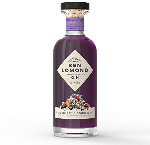 Ben Lomond Infused Blackberry and Gooseberry Scottish Gin, 50 cl