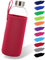 NOMA Glasflasche 1 Liter mit Neoprenhülle | Trinkflasche aus Glas in 500ml & 1000ml mit Schutzhülle und Edelstahldeckel | Wasserflasche für Sport, Büro, Schule & Outdoor | Rot