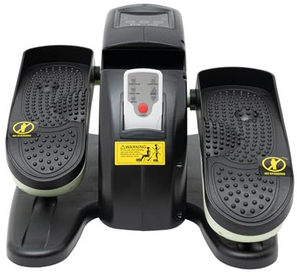 Untertisch Ellipsentrainer, Elektro-Ellipsentrainer mit stationärer Fußmassage, Mini Elektro Crosstrainer, mit Fernbedienung, LCD-Fitness-Tracker, für Jugendliche Senioren und Erwachsene