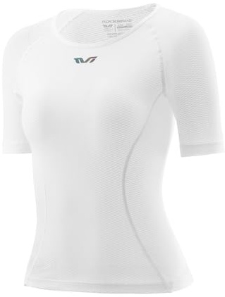 ROCKBROS TVI cykeltröja dam kortärmad, cykelkläder racercykel tröjor cykel kortärmad andningsbar cycling jersey mountainbike kvinnor sportskjortor sommar, Vit, XS-S