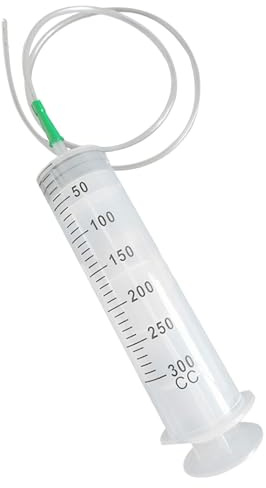 2 st oljespruta 300 ml stor sprutplast mätning olja sug med rör multifunktion för vätskesugning, näringsmätning, påfyllning, djurmatning
