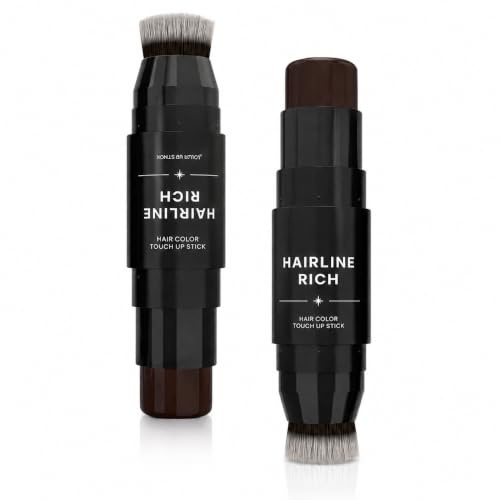 Bâton de racine des cheveux marron foncé, masqueur pour racine des cheveux, brun noir, bâton de retouche pour ligne de cheveux, imperméable, pour la racine du front, les tempes et la racine de la