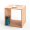 Tojo Cube Nachttisch 35x35x35 cm, geölt | Kleiner Beistelltisch Holz aus Buche multiplex | Nachtkästchen in Würfelform I Zeitlose Design Nachtkommode