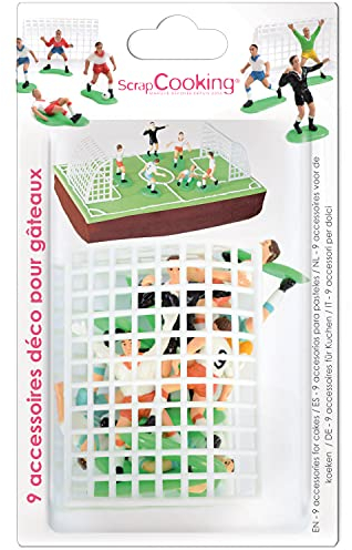 ScrapCooking- 9 Calcio per Torte e Dolci – Decorazione Compleanno Torta – Accessori Football Bambini, Verde, 5013