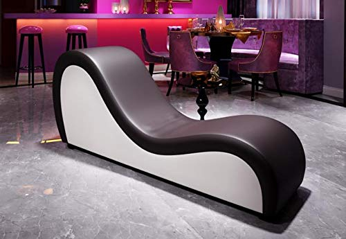 JV Möbel Tumbona de relax para sofá, chaiselounge, tumbona, tantra, sillón de diseño, piel sintética, tamaño XXL, 186 cm