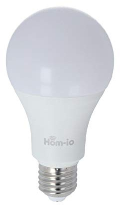 Hom-io | Lampadina Smart LED e27, WiFi-RGBW, 1055 lumen, Luce Dimmerabile, Multicolore RGB e Bianco 2700 K, Compatibile con Alexa e Google Home