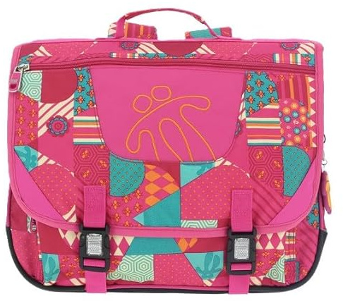 TOTTO - Mochila Escolar, Modelo Tijeras, Cartera Escolar, Capacidad 15 litros, 3 Compartimentos, Espaldar Ergonómico con Flujo de Aire, Correas en S para Mayor Comodidad, Estampado Figuras Rosas