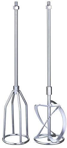kwb by Einhell Kit de 2 agitateurs pour mélangeurs peinture et mortier (2 accessoires, longueur totale 58,5 cm, diamètre de malaxage 120 mm, filetage M14)
