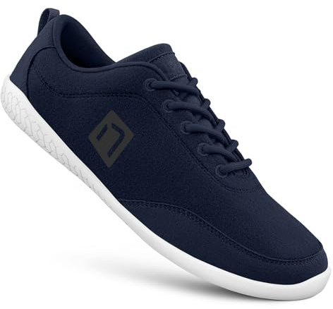 Nanga Barefoot Men - Zapatos Merino Descalzo para Hombre, Zapatillas de Exterior de Lana Merino, Zapatos de Salud, Zapatos de Trail Running (Azul Oscuro, Numeric_44), Azul Oscuro, 44 EU