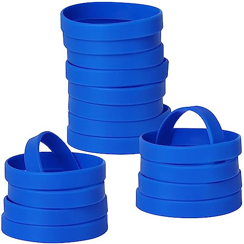LVNRIDS 50 pcs Bracelets Élastiques En Silicone, Bracelets En Caoutchouc Pour La Fête Du Sport À L'école Bleu