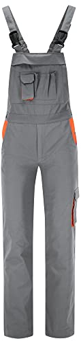 BWOLF Sigma Salopette de Travail Homme Avec Poches Arrière, Bleu, Gris/Orange, M