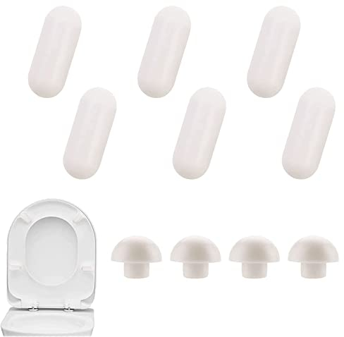 Tampon Universel pour Siège Toilette, Tampon Abattant WC, 10 Pièces Pare-Chocs de Siège de Toilette pour La Maison, l'hôtel, l'hôpital, l'ensemble de Toilette Scolaire