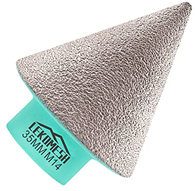 Fresa Diamantata 35mm x M14 LEKOMESH - Punte per Smusso, Smussatura Allargare Forma Fori in Ceramica Porcellana Piastrella Marmo Granito